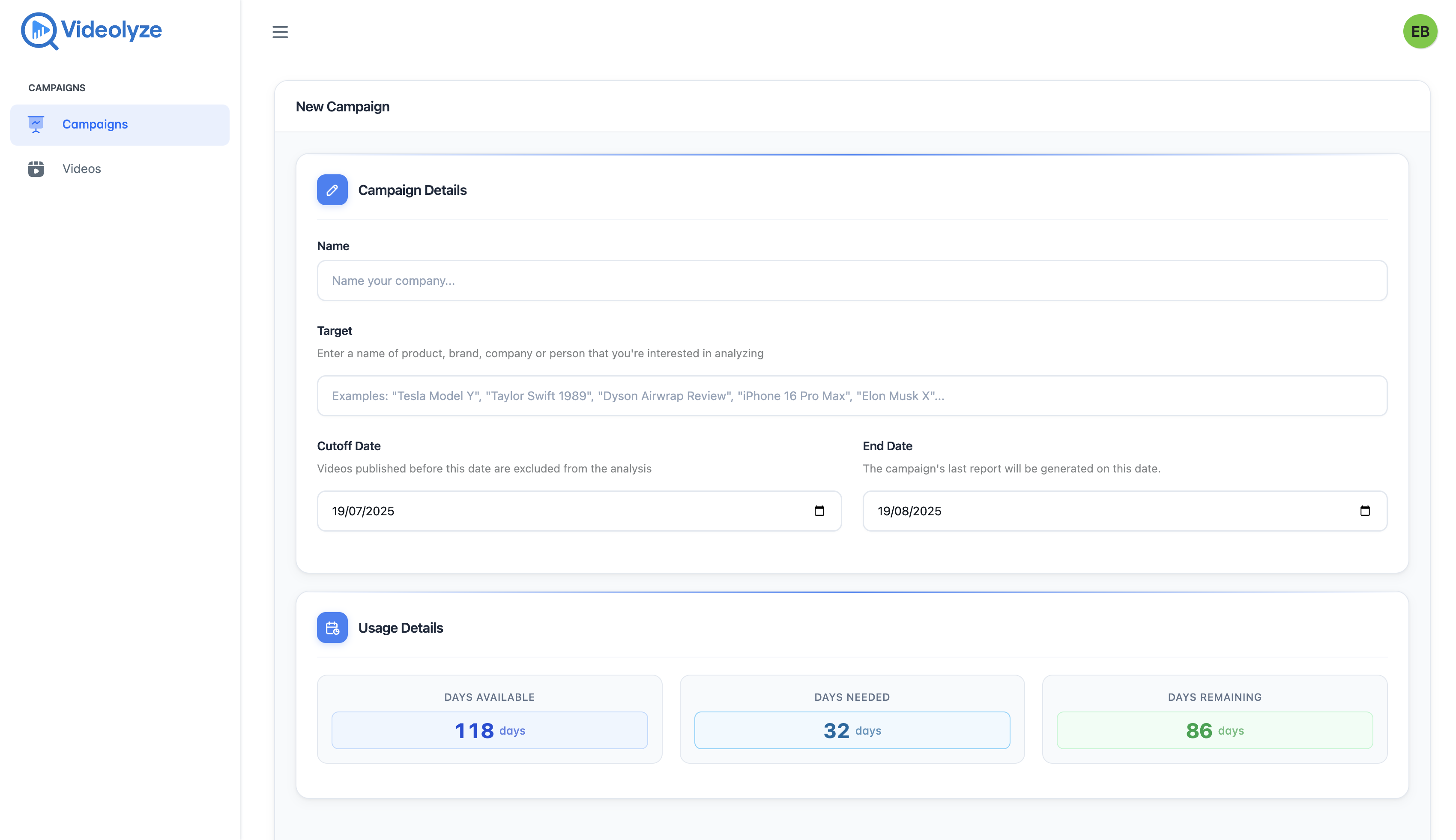 Create a campaign
